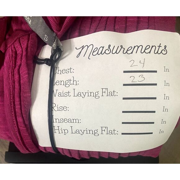 NWT prAna Cotton Ocupas Popover Keyhole Tie Cap Sleeves Top S Orchid Pink #2937 - Picture 7 of 13